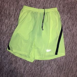 Yellow Nike Running Shorts